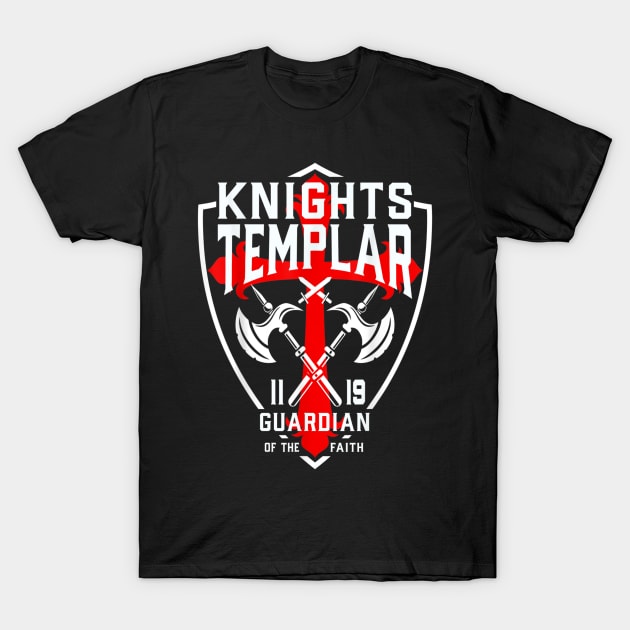 Knights Templar T-Shirt with The Christian Cross T-Shirt by designathome